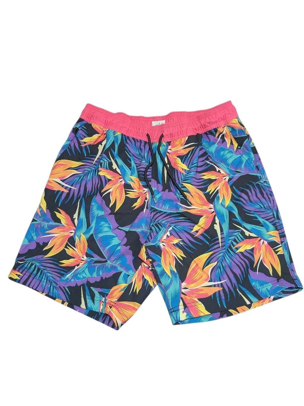 Blue Crown Men's Multicolor Hawian Print Shorts Men's Medium